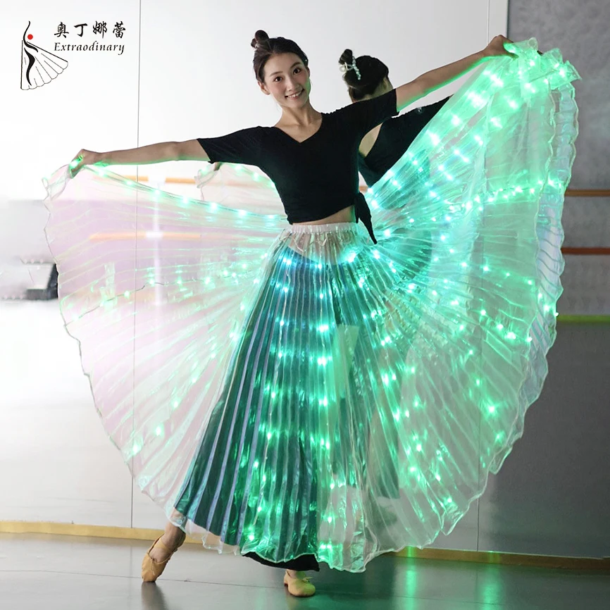 Colorful Led Luminous Dance Skirt For Adult Belly Dance Performance Props Stage Party Dance Stage Costumes Accessories