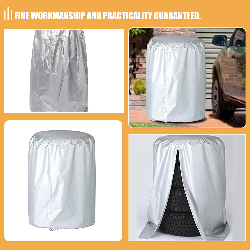 

Adjustable Car Spare Wheel Cover Baby Cars Protector Silk Polyester Camper Tire Covers