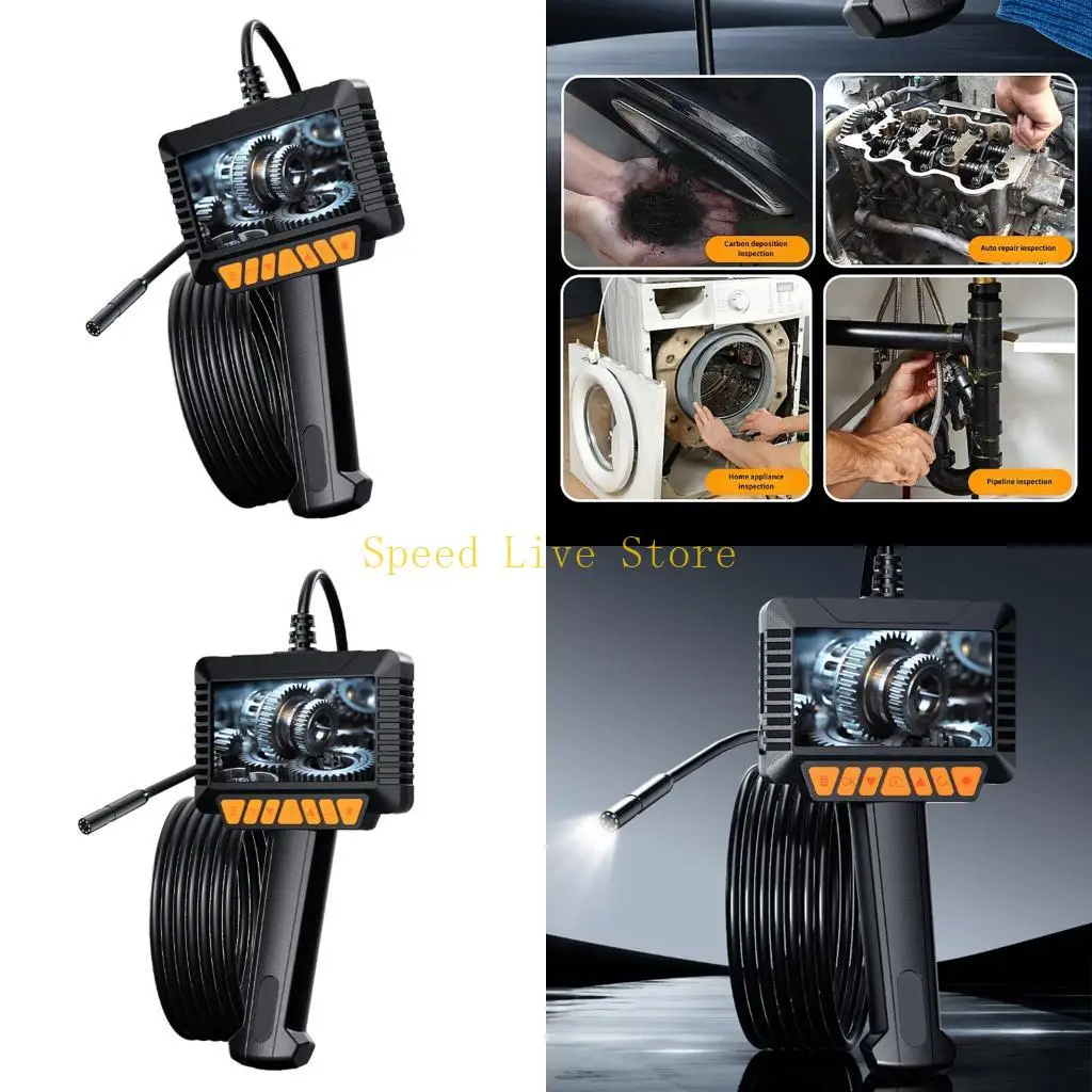 547C Waterproof 4.3 Inches LCD Screen Borescope With 8mm Diameter For Industrial Pipe Line And Auto Repair Visual Inspection