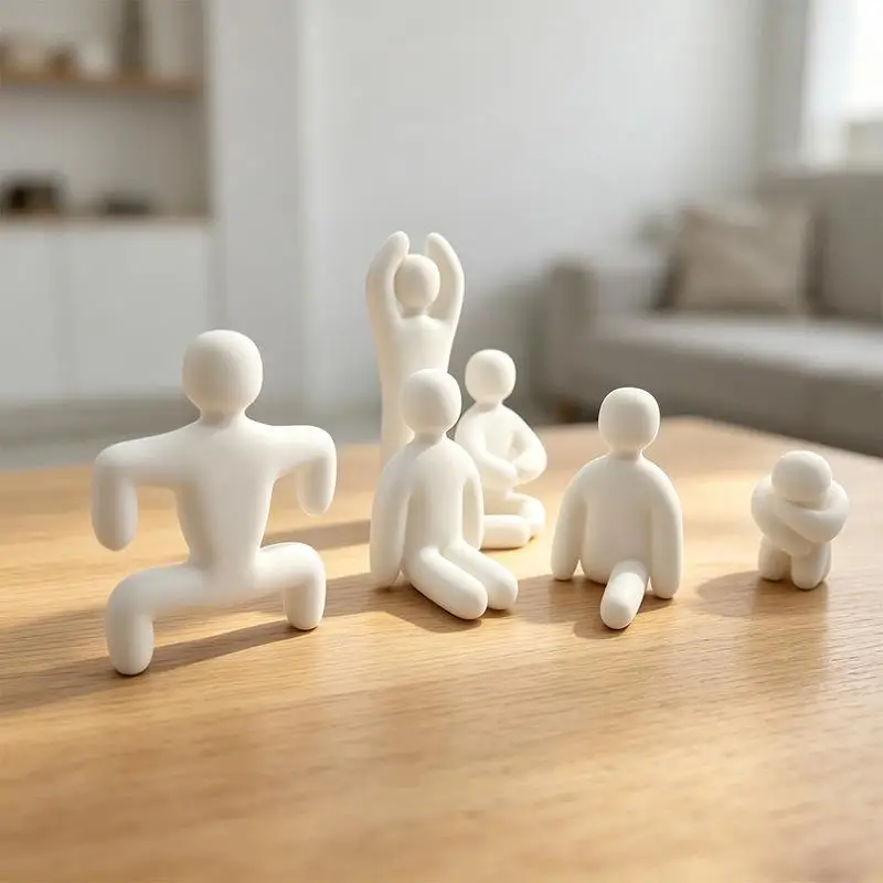 @*Funny 3D Print Meccha Chameleon Figure 1/5/10/21Pcs Set Creative Adjustable Posture for Desktop Display Collection