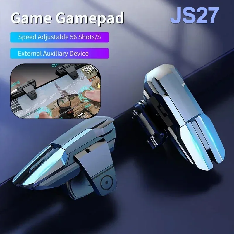 

JS27 5 Fingers PUBG Game Gamepad Joystick Controller L1 R1 Free Fire Shooting Keys Aim Button Trigger Gamepad for IOS Android