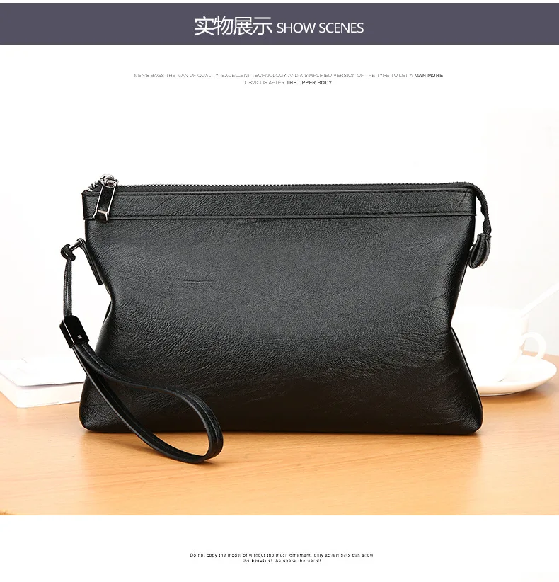 New Men's Envelope Bag Large Capacity Business and Leisure Handbag Trendy Handbag Shoulder Bag