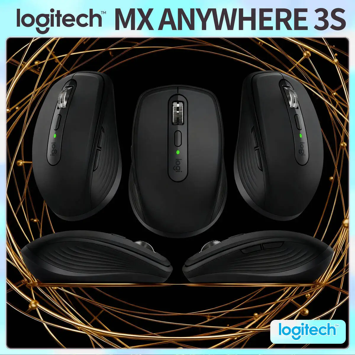 

Компактная мышь Logitech MX Anywhere 3S, эргономичный дизайн, перезаряжаемая, с быстрым прокруткой для портативных ПК Mac