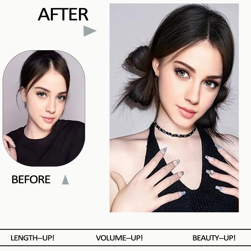 Bow Claw Synthetic Hair Bun Chignon Straight Hair Bun Updo Hairpiece Heat Resistant Fake Bowknot Styling Hair Accessories