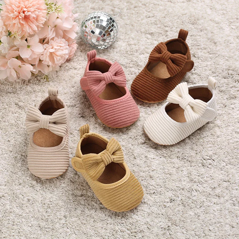 Bowknot cute baby girl's shoes baby shoes antiskid film bottom soft and comfortable