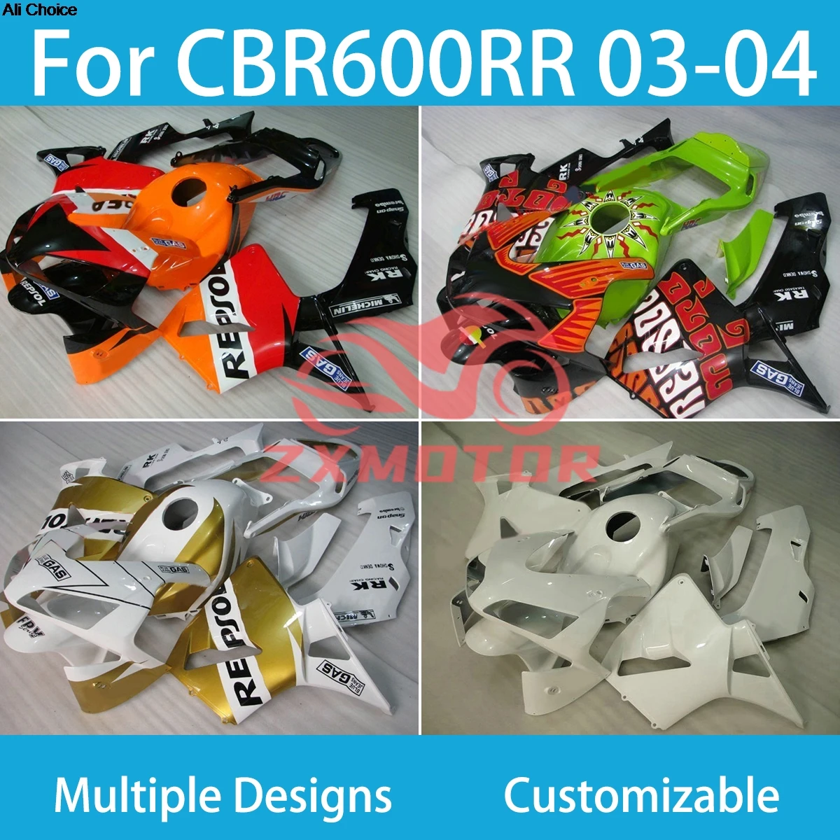

Новые горячие обтекатели для HONDA CBR 600RR 03 04, матовый цвет, высококачественный комплект обтекателей для инъекций CBR600RR 2003 2004