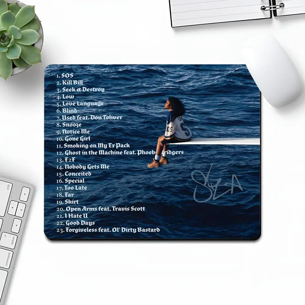 

Singer S-SZA S-SOS Mouse Pad Art Anime Gaming Gamer Small Rubber Locking Edge Large Computer MousePad Laptop Desk Pad