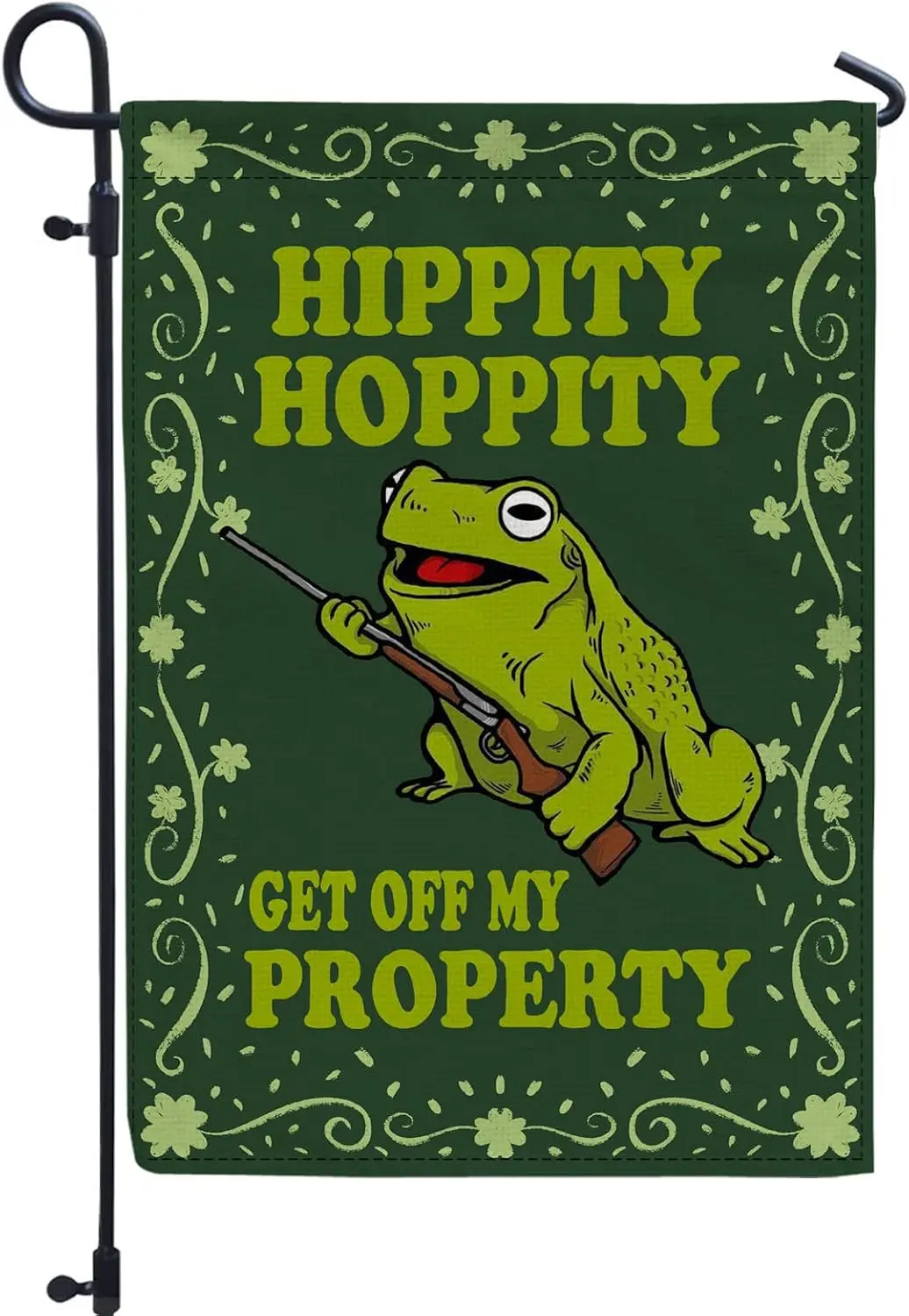 Hippity Hoppity Get off My Property Fall Burlap Garden Flags Thankful Funny Welcome, Fall Flags for Garden Christmas Yard Flags