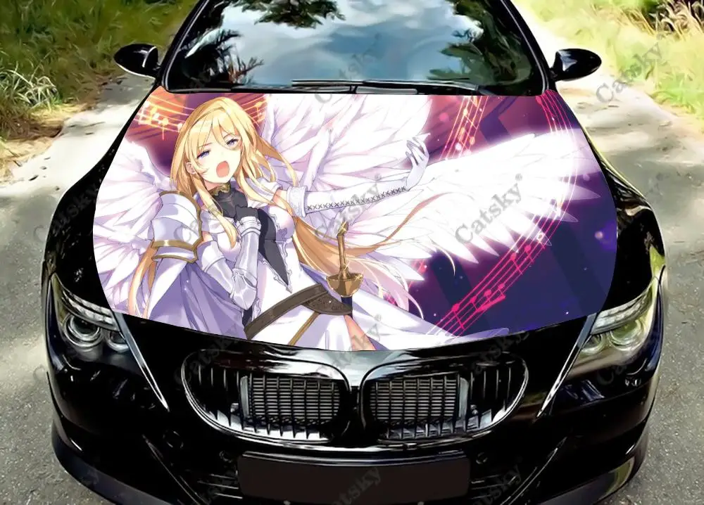 Rokudenashi Majutsu Koushi to Akashic Records Car Hood Vinyl Stickers Wrap Vinyl Film Engine Cover Decals Sticker