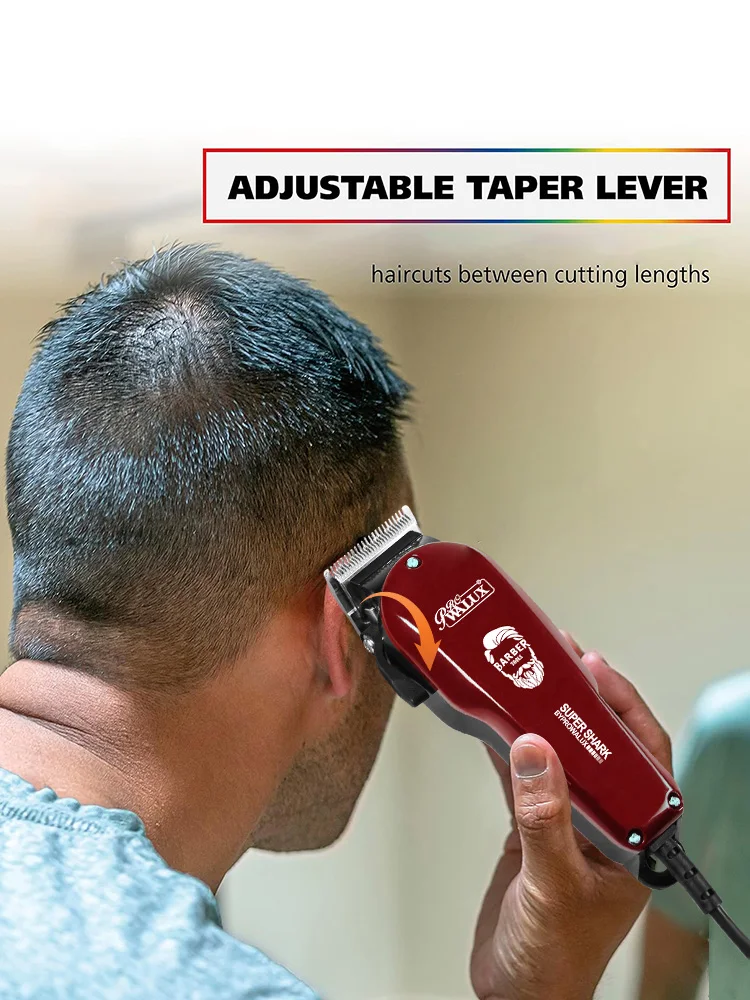 Walux profissional AC220-240V máquina de cortar cabelo 10w poderoso aparador de cabelo casa homem