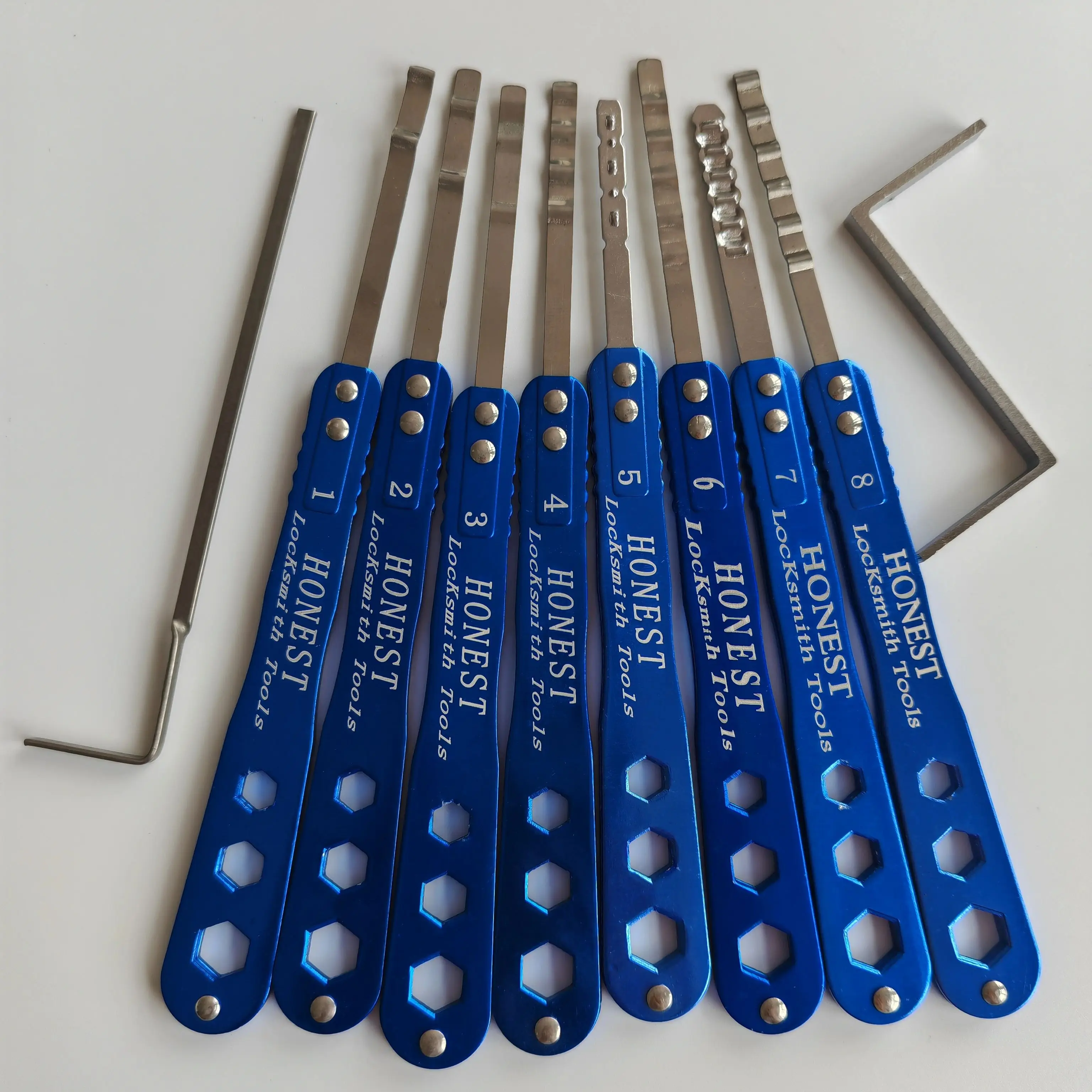 HONEST 10Pcs Locking Picks Set Professional Locksmith Tools High-Quality Tools with Two Tension Wrenches for Locksmith