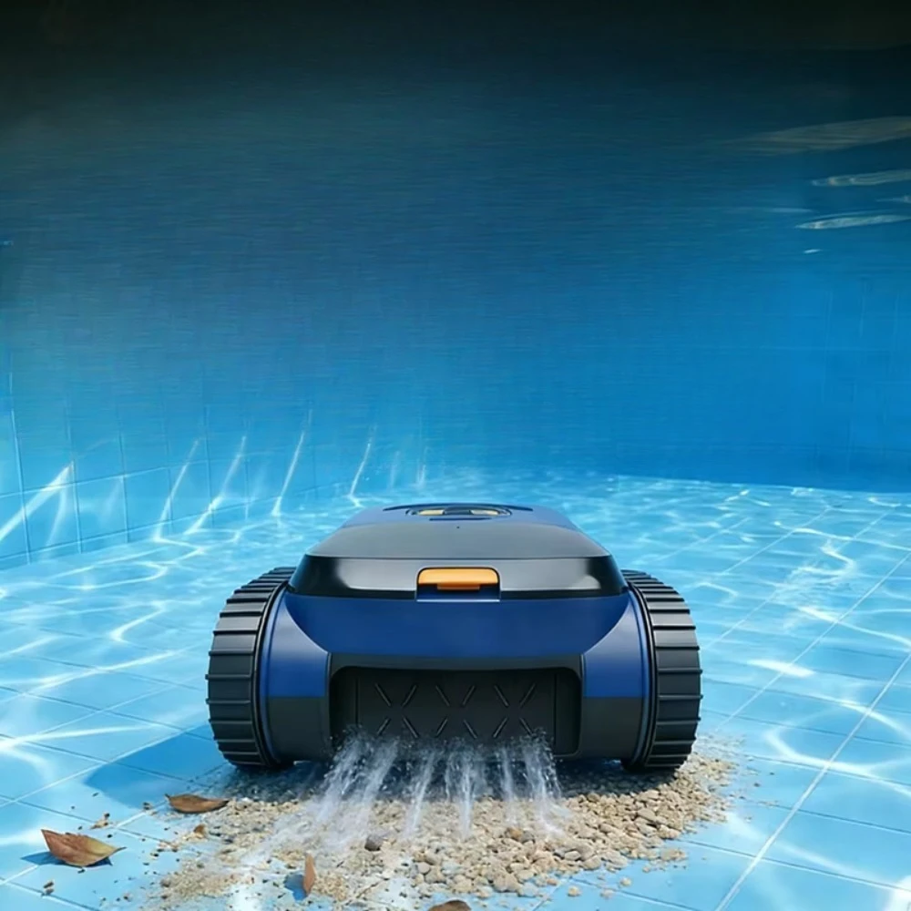 Portable Wireless Pool Cleaner Robot High Quality Eco-Friendly Strong Suction Swimming Pool Vacuum Dual Brushes for Floors Walls