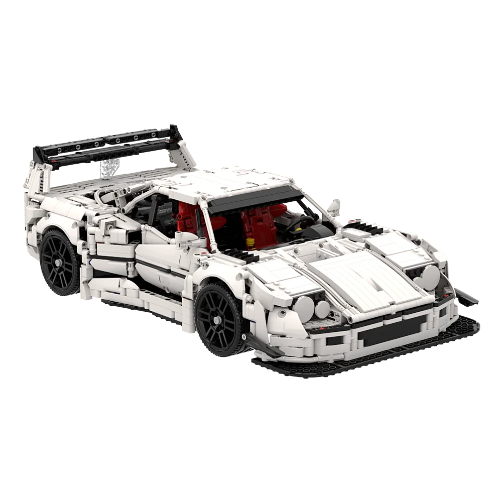 Gobricks MOC Retro Classic Supercar F40 Liberty Walk klocki miejskie high-tech wersja wyścigowa kreatywność zabawka ceglany prezent dla chłopca