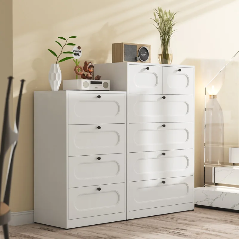 

Wrought iron chest of drawers bedroom bedside steel storage cabinet living room organizer modern simple multi-layer