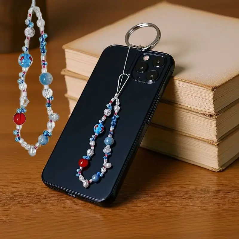 

Anti Lost Cellphone Strap Bracelet Keychain Pendant Y2K Aesthetic Mobile Phone Lanyard Ins Style Beaded Phone Chain