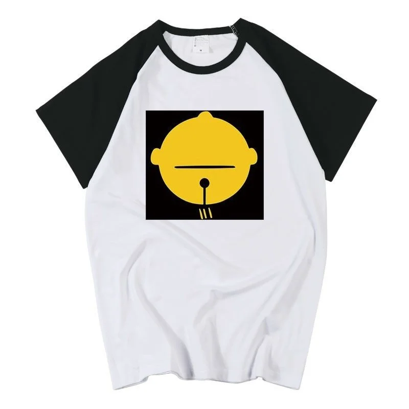 بالمنشار رجل Reze تي شيرت أسود أبيض كم طويل إدراج الكتف قصيرة الأكمام أنيمي قميص تأثيري حلي لمحبي