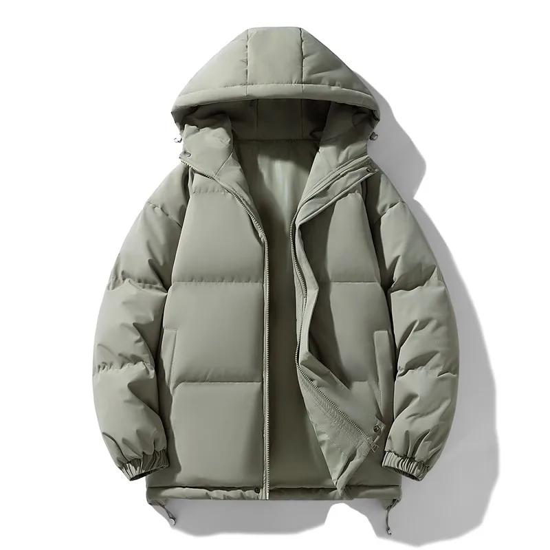 2025 inverno quente parkas homens casacos acolchoados de algodão jaquetas puffer ao ar livre casaco com capuz casual blusão casaco grosso jaqueta masculina