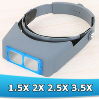 Head Wearing Magnifier 1.5x 2x 2.5x 3.5x Jewelry Magnifier Eye Loupe Watchmaker Magnifying Glasses For Electronics Watch Repair