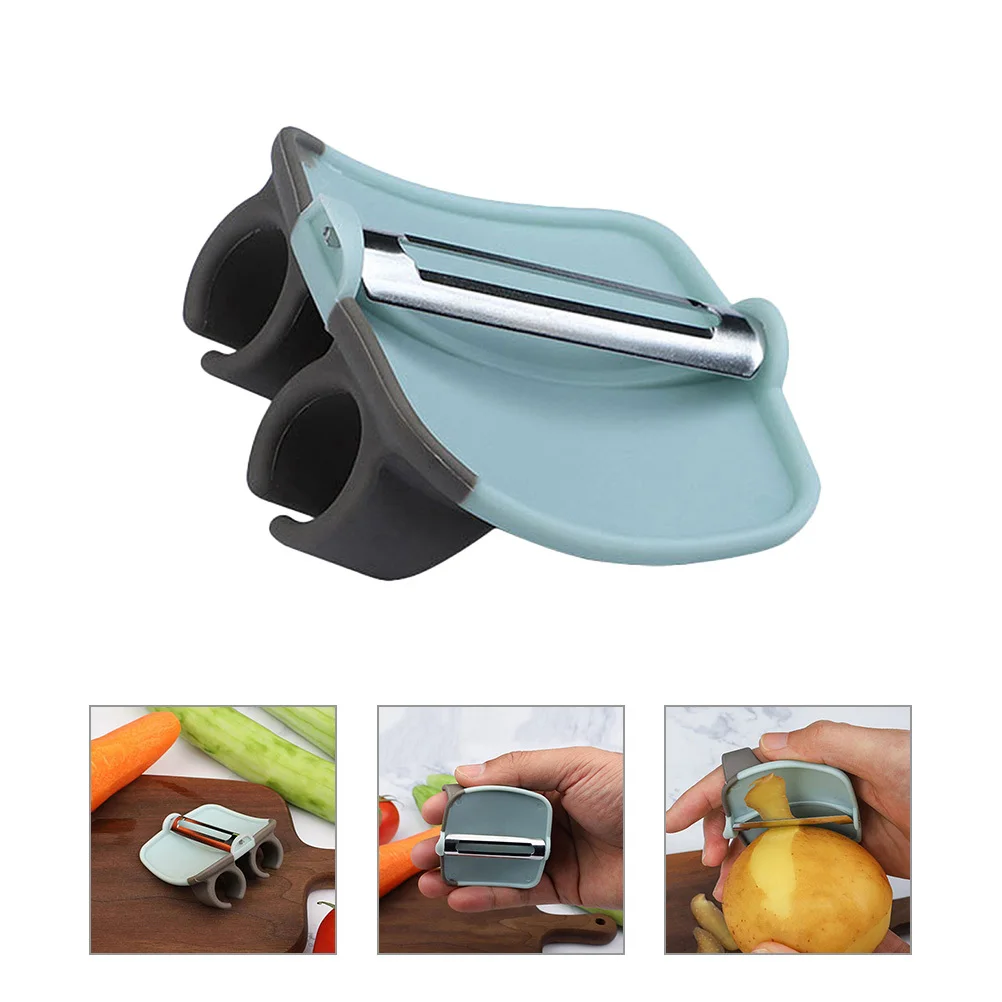 

1pcs Stainless Steel Vegetable Peeler For Potato Apple Carrot Cucumber Kitchen Fruit Peeling Tool Thumb Peeler Finger Style