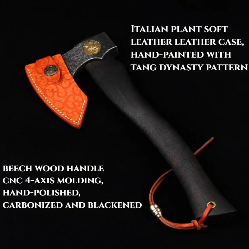 Outdoor Axe Camping Supplies Professional Hatchet for Cutting Wood Multifunctional Tactical Ax Survival Supplies Self-defense