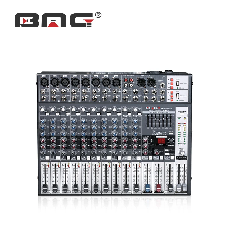 BMG Professional 6/8/12/16/24 Channels Mixer and Sound Mixer for Pro