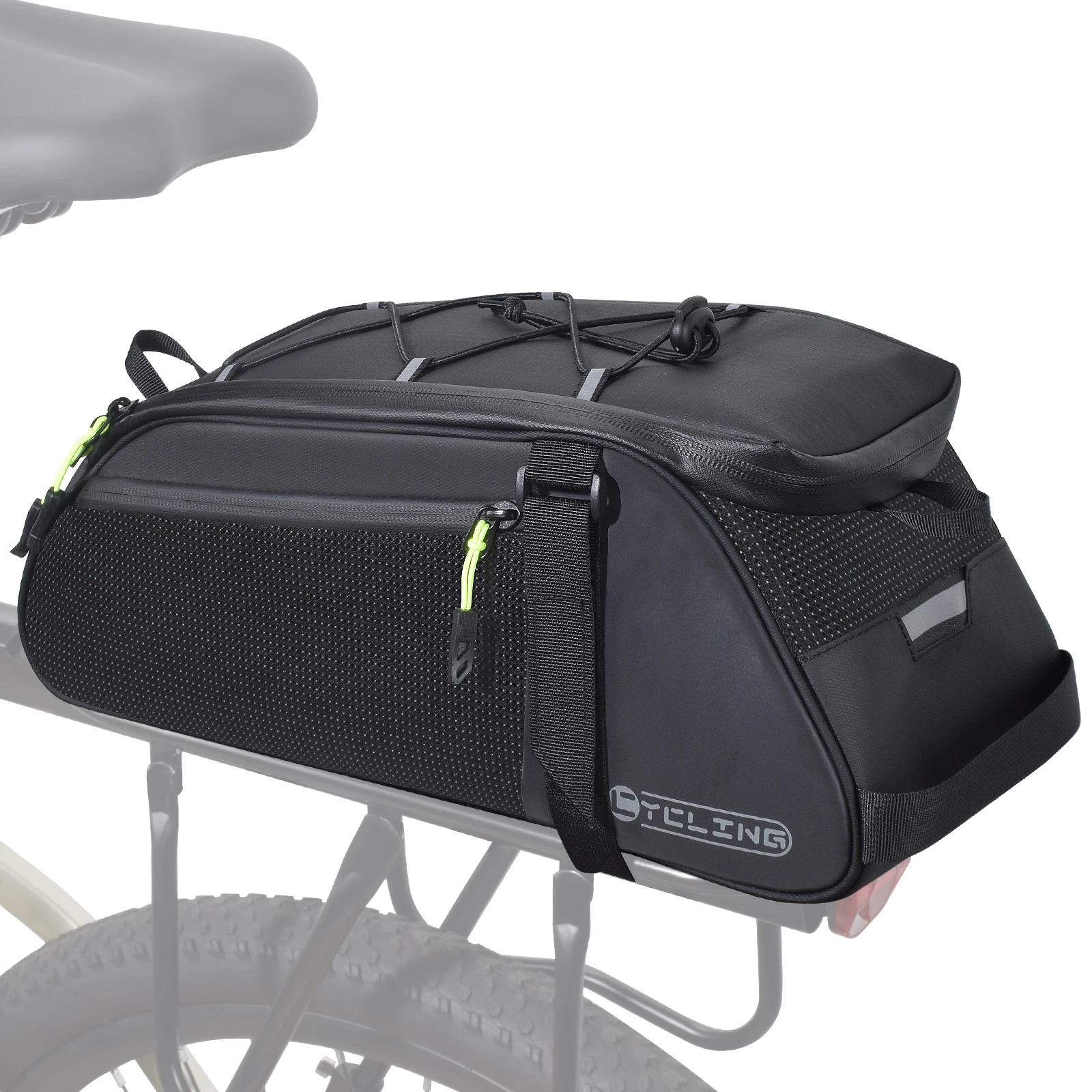 26 tipos de bolsas reflectantes para portaequipajes, bolsas reflectantes para equipaje trasero, alforjas para bicicleta, bolsas de equipaje de 8L, portaequipajes traseros para bicicleta, bolsas de almacenamiento con correas para el hombro, adecuadas para desplazamientos y viajes, disponibles en dos estilos