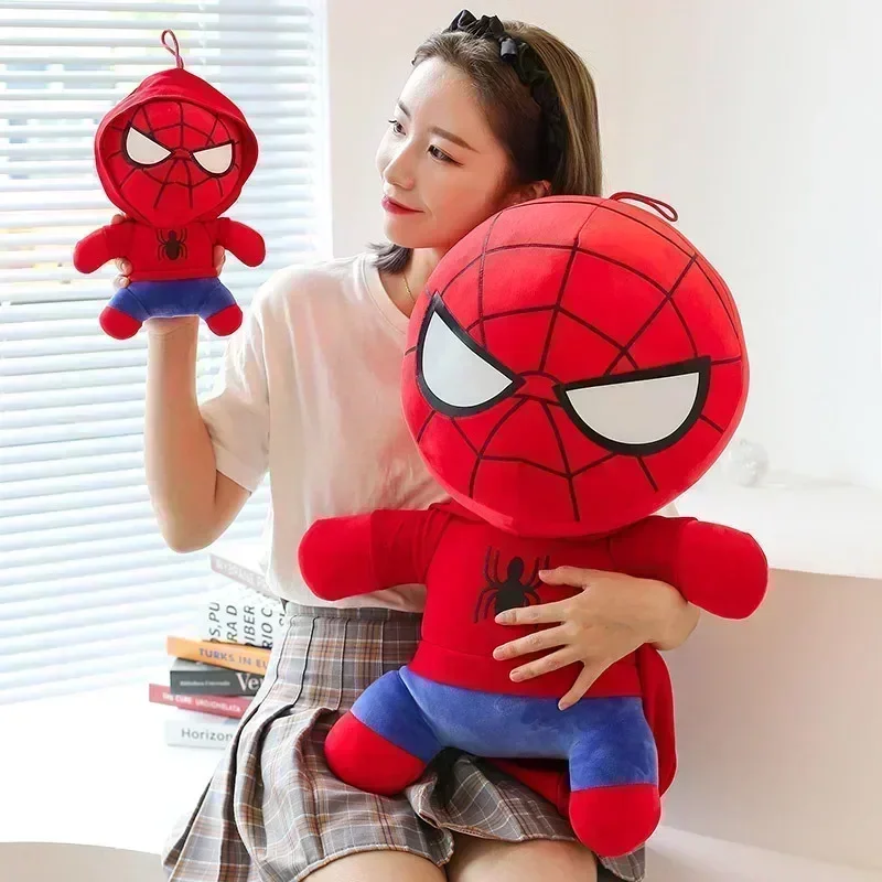 New 23-60cm Spider Man Plush Toys Figure Hoodies Spiderman Model Dolls Children'S Cartoon Movie Plushie Doll Kids Birthday Gif