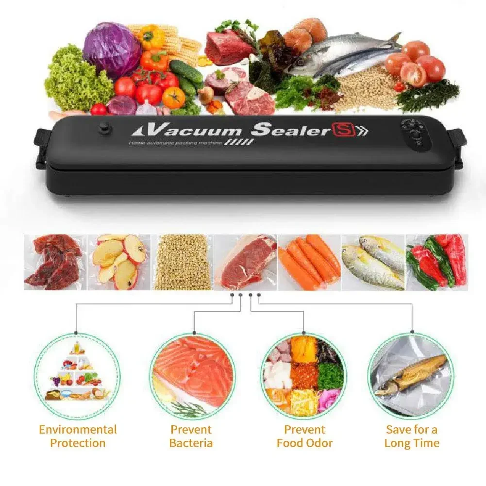 

110V/220V 90W Household Food Vacuum Sealer Mini Kitchen Packaging Machine Film Sealer Vacuum Packer With 15Pcs Vacuum Saver Bags