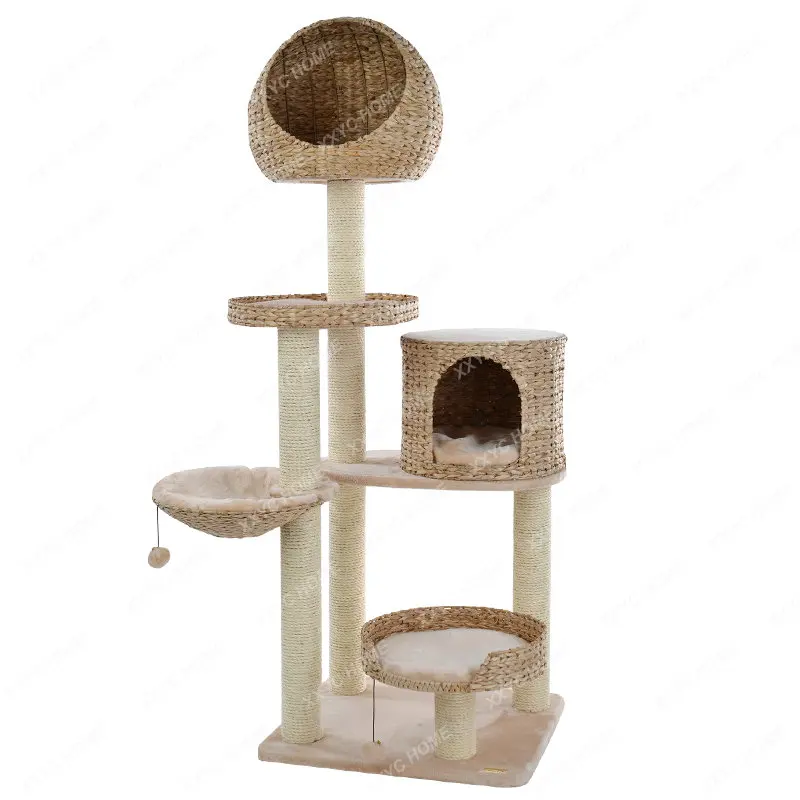 

Rattan Cat Climbing Frame Large Four Seasons Cat Nest Cattail Banana Leaf Woven Cat Scratch Board