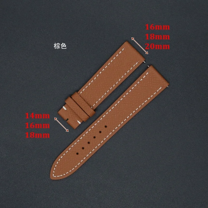 Genuine Leather 16mm 18mm 20mm For Heure H-Hour Hermes Cartier Watch Quick Release Spring Women Strap Wristband Bracelet Band