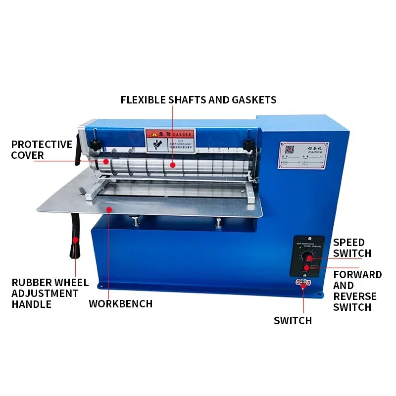 20MM Small Leather Slitting machine Slitting machine Rhinestone Plastic PVC Board Silicone Paper Slitting machine Speed regulati