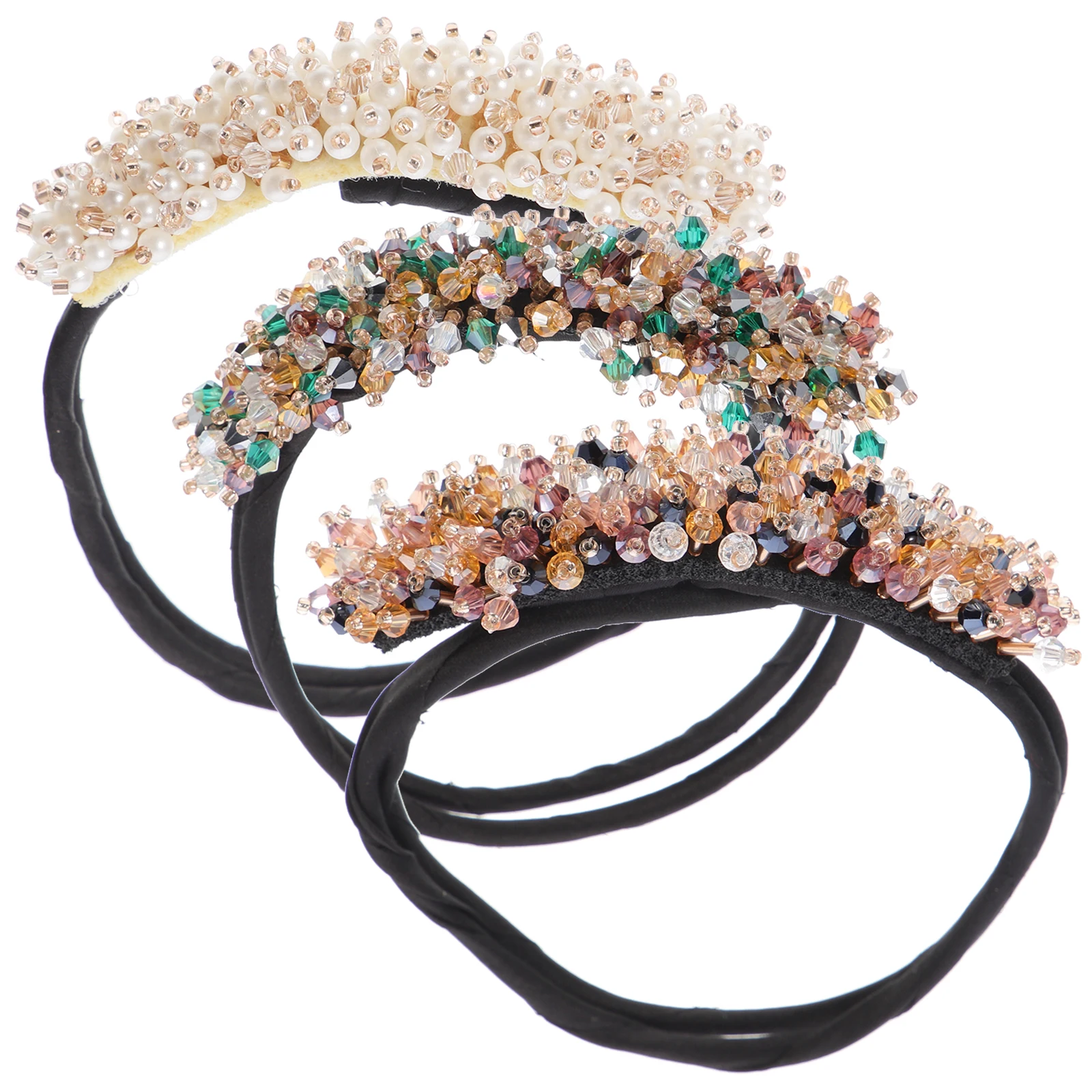 

3 Pcs Bun Maker Women Crystal Accessories Hair Braiding Tools Tools Braiding Supplies Hair Buns Shaper Styling Aid