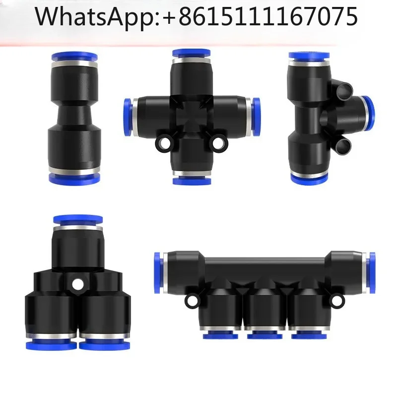 10Pcs Air Pipe Pneumatic Reducing Tee Quick Connector 4/6/8/10-8mm