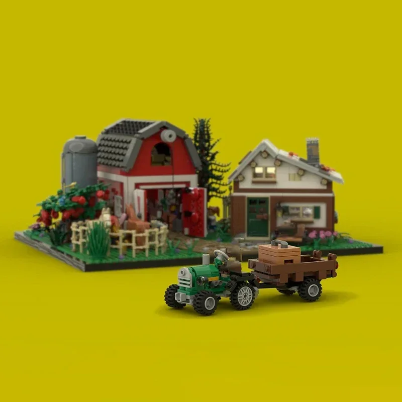 City Street View Model Moc Building Blocks Farm Life Model Technology Brick DIY Assembly Construction Toy Holiday Set Gifts