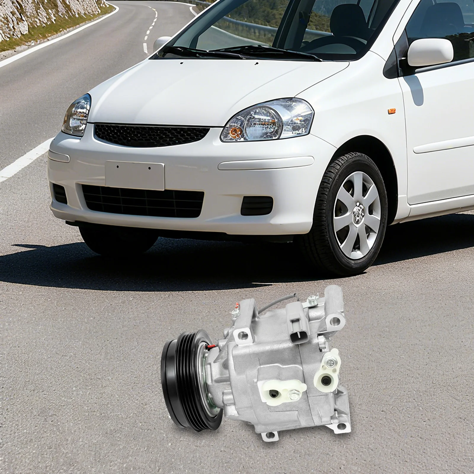 Sprężarka klimatyzacji samochodowej do modeli Toyota Echo 1.5L z lat 2000-2005