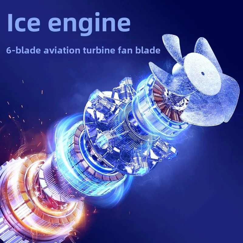 Многофункциональный цифровой дисплей с зарядкой через USB, небольшой ручной маленький вентилятор, 1-6 скоростей, большой ветровой охлаждающий вентилятор, портативный умный вентилятор