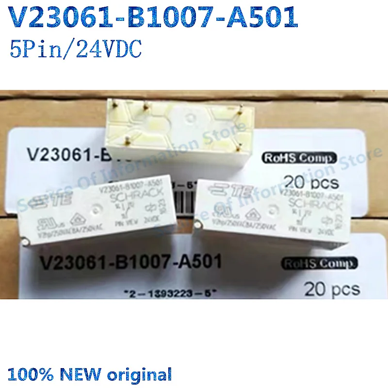 5Pcs V23061-B1007-A501 Relay 24VDC 5Pin 100% New original