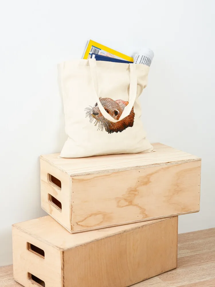 Otter canvas pattern, animal lover outfits, adorable ottershirts Tote Bag Cloth bag the tote bag