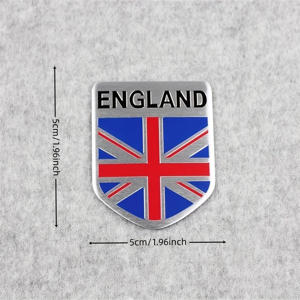 قطعة واحدة من ملصق درع الألومنيوم ذو العلم البريطاني العتيق، مثالي للسيارات والشاحنات والحقائب والمزيد، لتزيين السيارة #2
