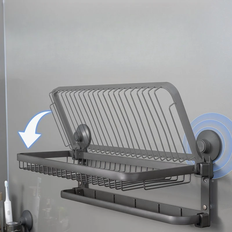 

Bathroom No Punching Towel Rack Shelf Integrated Toilet Toilet Space Aluminum