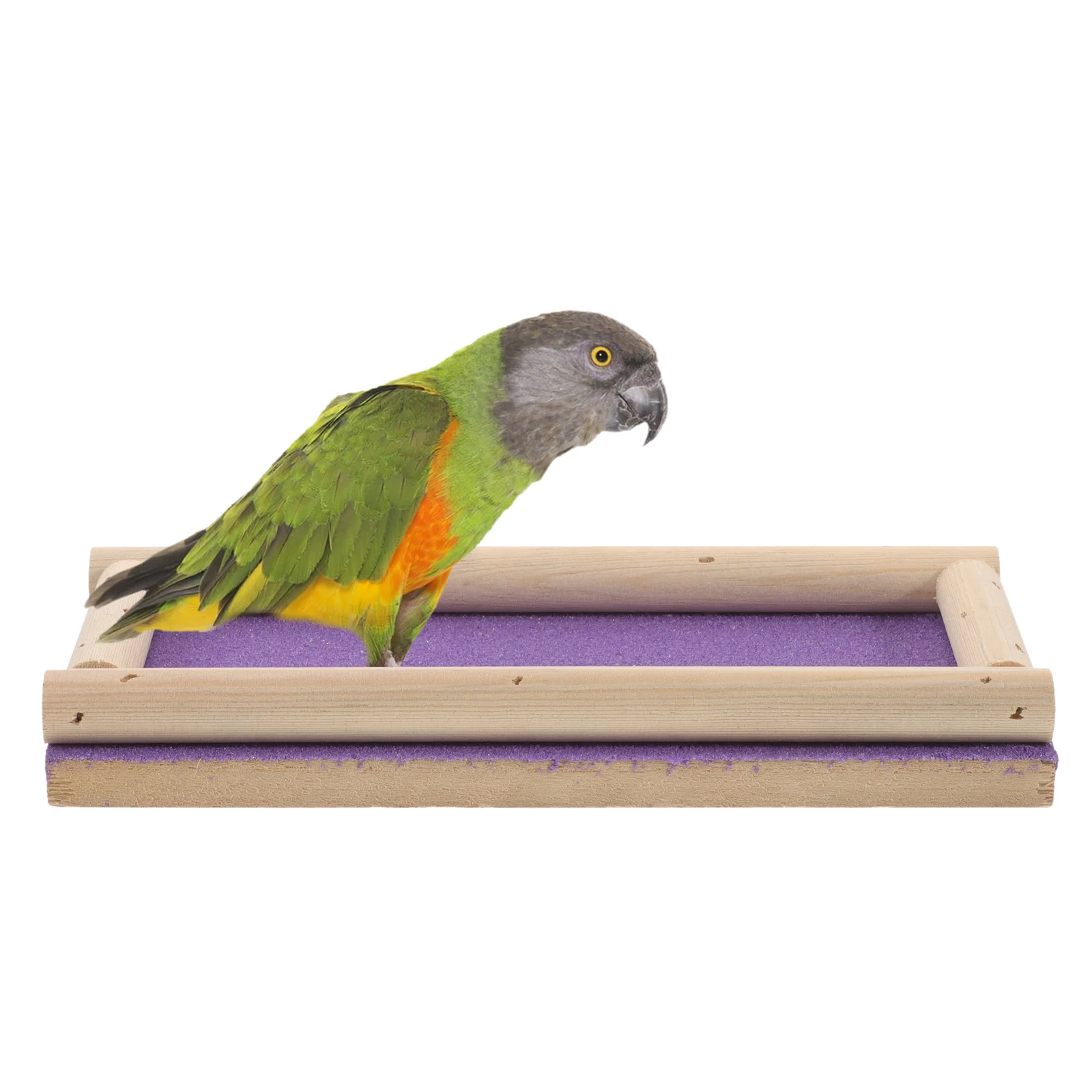 

Wooden Jumping Platform For Parrot Hamster Bird Cage Natural Wood Perch Training Stand Exercise Claw Grinding Station