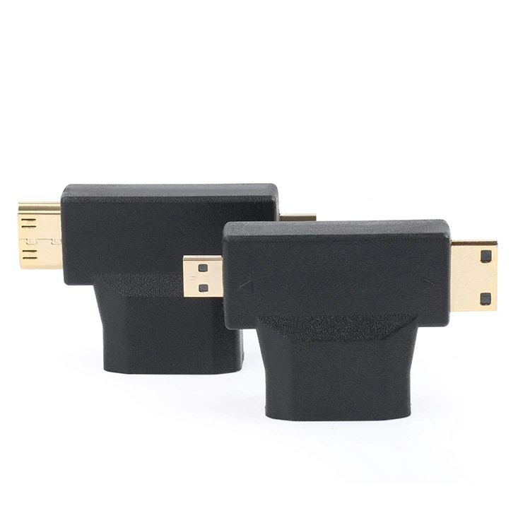 3 In 1 Hdtv-Compatibel Met Micro Hdtv-Compatibel Mannelijk Mini Hdtv-Compatibel Mannelijk 1.4 Vrouwelijk Kabeladapter T Vorm Converter 1080P