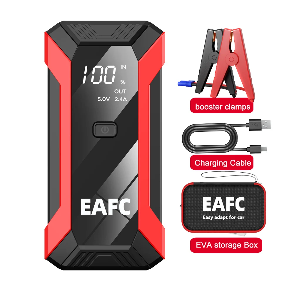 EAFC 3000A Auto-Starthilfe, leistungsstarke Powerbank, Autobatterie-Booster, 12V Auto-Startgerät für Benzin 6.0L, Diesel 4.0L – Detail 2