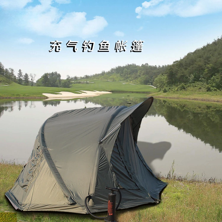 Camping beach tent outdoor double camouflage camping tent integrated quick-opening inflatable fishing tent