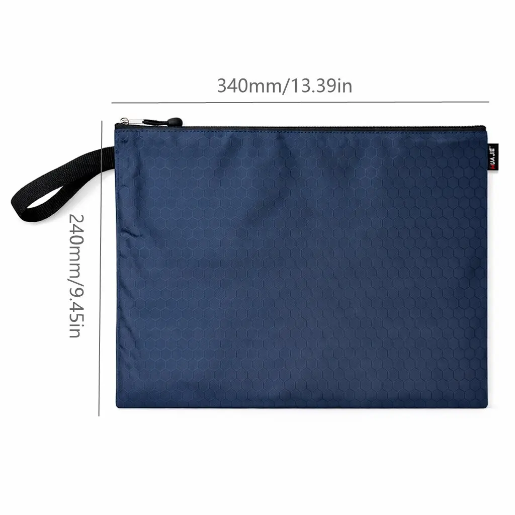 Side Handle Football Pattern A4 Document Bag Single Layer Oxford Cloth Zipper Briefcase Business Office Travel Data StoragePouch