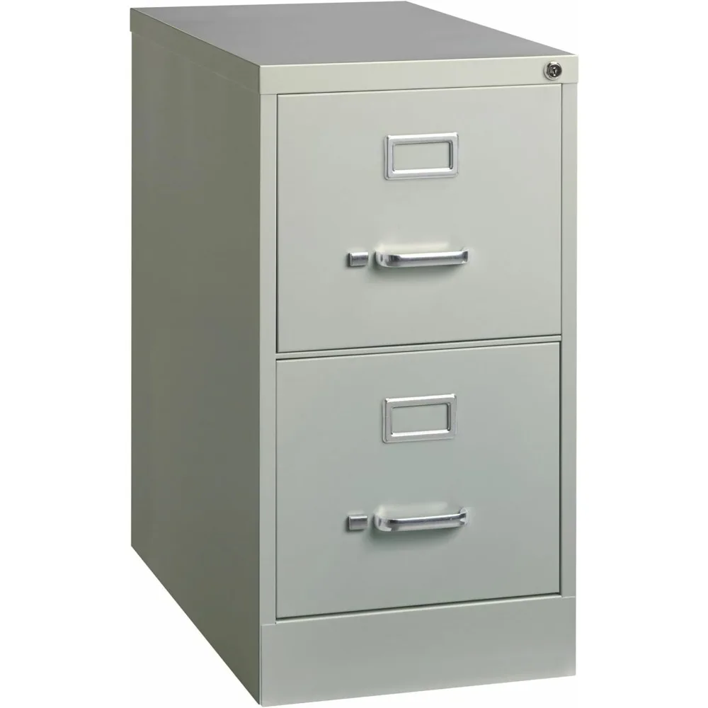Fortress abschließbarer Aktenschrank aus Metall, 2 Schubladen, 25" x 15" x 28,4", Hellgrau