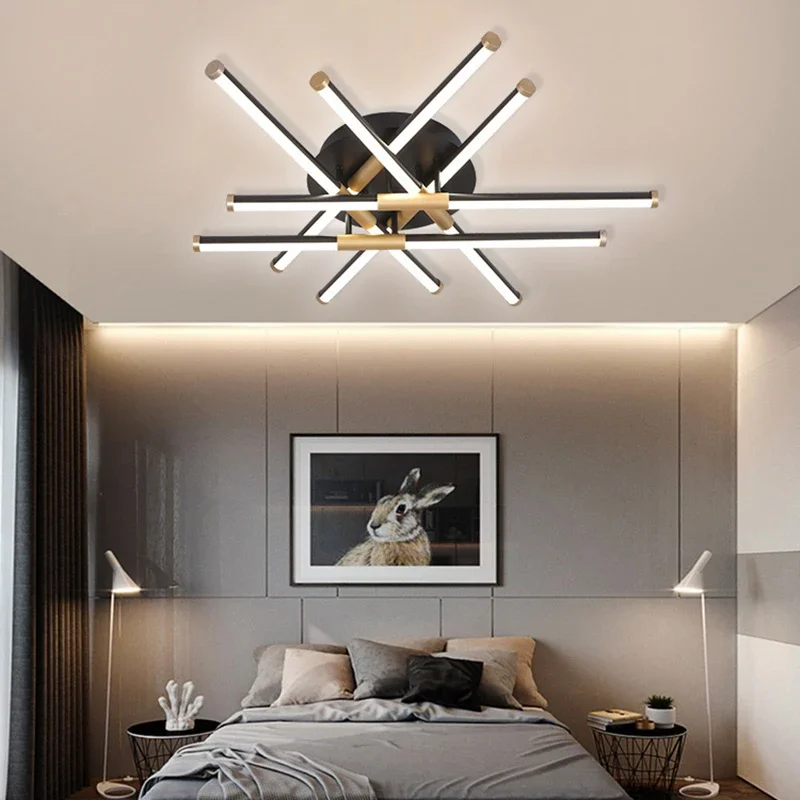 SEAN Postmodern Ceiling Lamp Creative Simple Design LED Long Light Fixtures Strip For Home Living Room Bedroom Decor