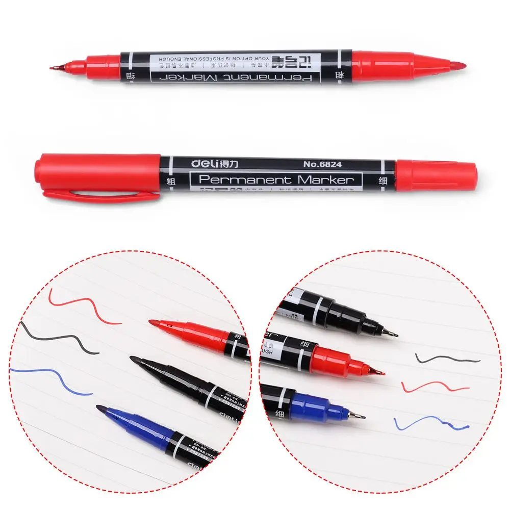 1/3pcs colored dual tip 0.5/1 mm fast dry permanent sign marker pens for fabric metal quality fineliner for drawing