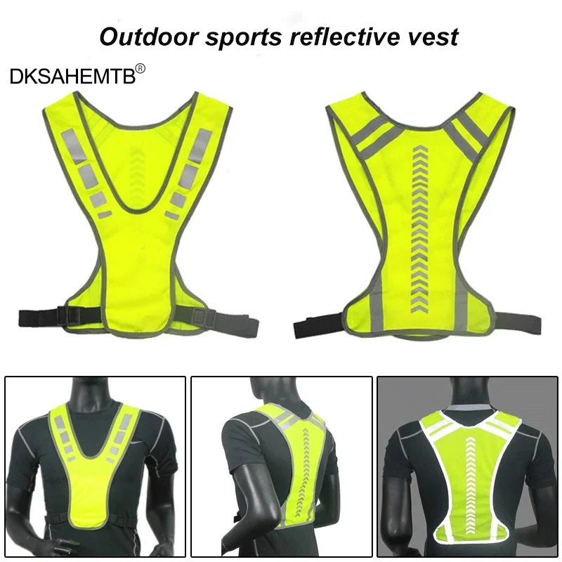 

Bike Night Reflective Vest Night Riding High Visibility Safety Jacket Running Jogging Outdoor Sports Vest