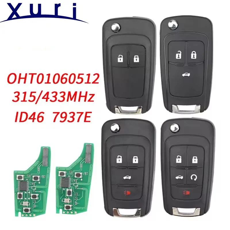 

Xuri 315/433 МГц ID46Chip откидной дистанционный автомобильный брелок для Chevrolet Cruze Sonic Malibu Impala Equinox Camaro Orlando Opel Vauxhall
